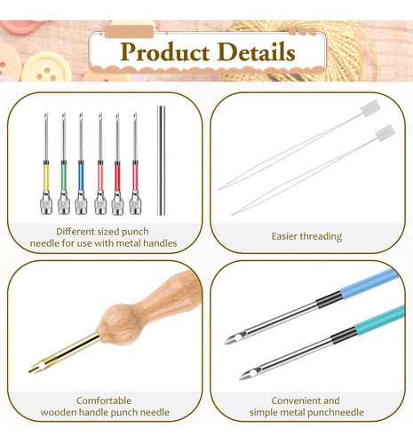 9 Needles Magic Bordado Set,caja Y Cambiador Cabeza Roscador