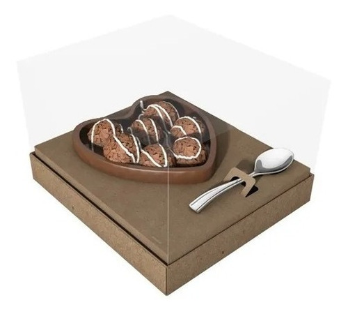 Imagem 2 de 3 de 20 Caixas Ovo De Colher Coração 250g Premium