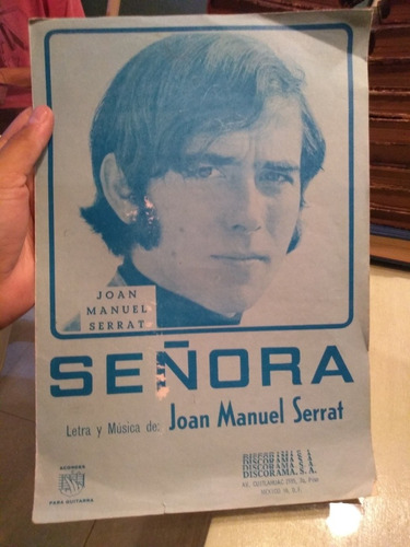 Partitura Señora Joan Manuel Serrat