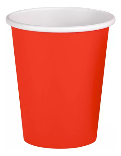Vaso Stendy Polipapel 8 Onzas Descartable Pack X10 Unidades Color Rojo
