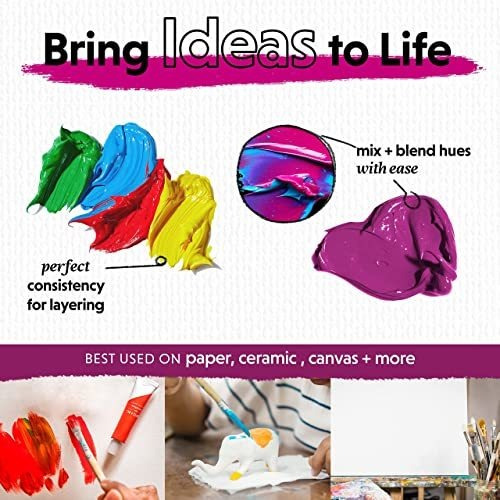Imagen 5 de 8 de 12 Colores De Pintura Artesanal De 12 Ml Para Madera Lienzo