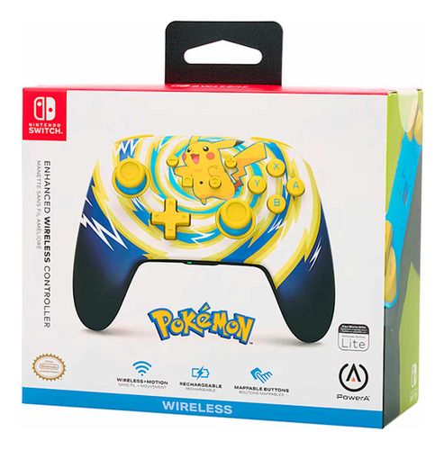 Mando Pro Powera Wireless Nintendo Switch Pikachu Vortex