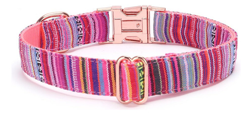 Pimaodog Collar De Perro A Rayas Multicolor, Collares De Per