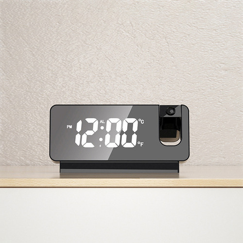 Despertador Digital De Proyección Led Con Temperatura Y Fech