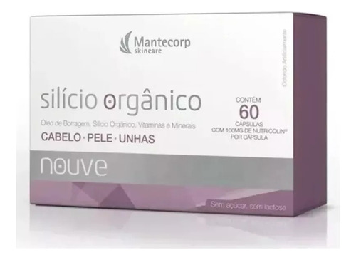 Nouve Silício Orgânico - 60 Cápsulas. Sabor Sem sabor