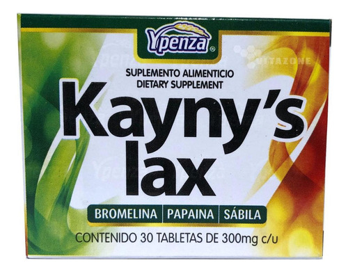 Enzimas Digestivas Kayny's Lax 30 Tabletas Sabor Sin Sabor