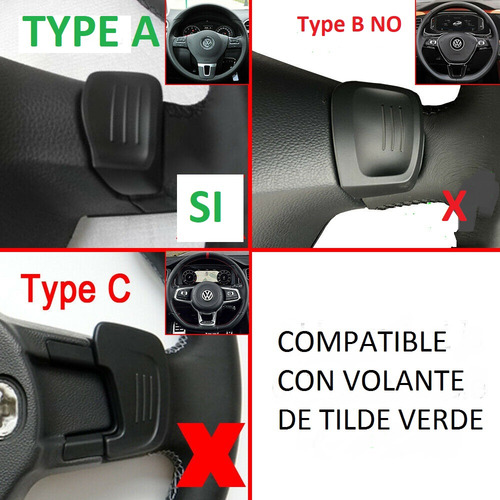 Extensores De Levas De Volante Volkswagen Vento Mk6 En Rojo
