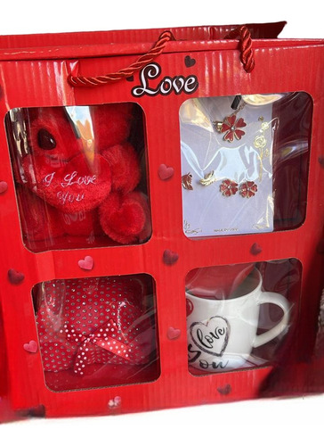 Set Taza+peluche+rosas+accesorios Regalo San Valentín Madre 