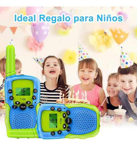2 Pzas Walkie Talkies Para Niñas, 3km Largo Alcance Radios