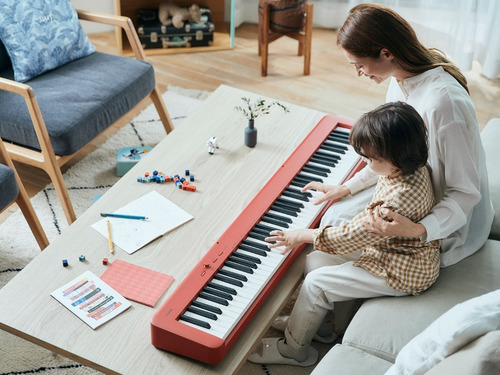 Imagen 6 de 6 de Piano Casio Digital Cdp-s160 Rojo