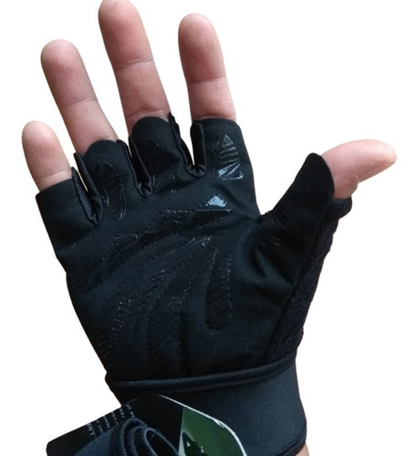 Imagen 6 de 10 de Guantes Deportivos De Entranamiento Black Gym Mitón Calidad