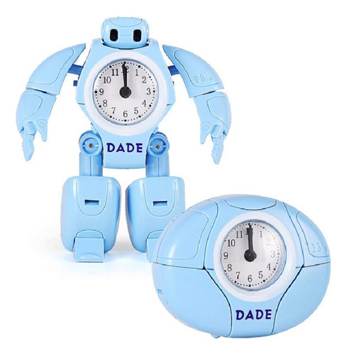 Reloj Despertador Para Niño Robot Deformacion Juguete Mesa