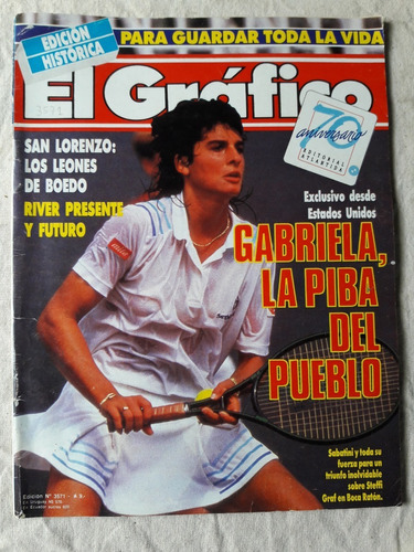 Revista El Gráfico Nº 3571 Año 1988 Sabatini River Ciclon