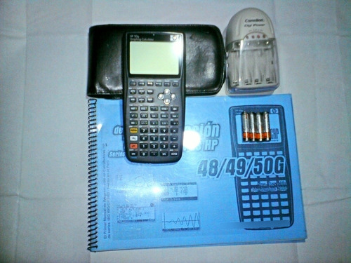 Calculadora Gráfica Hp 50g Color Negro + Pilas + Cargador 
