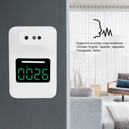 Termómetro Automático Con Voz Y Montaje En Pared