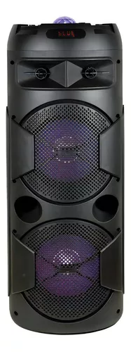 PARLANTE TORRE PORTATIL BLUETOOTH ZQS8223 CON EFECTO DE LUCES 2 X 8 CON  MICRÓFONO — Woofer