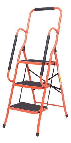 Luisladders Escalera Seguridad 3 Escalon Plegable Barandilla