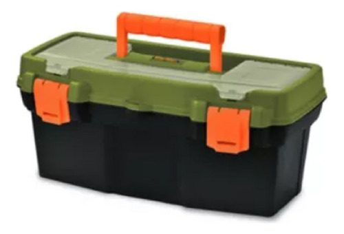 Caja De Herramientas 16 Pulgadas Bauker Color Verde