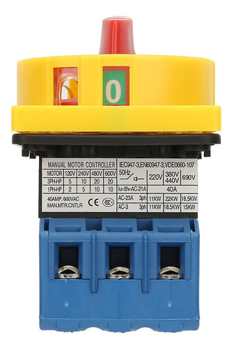 Interruptor Disyuntor De Carga 40a/63a 3 Polos 2 Posiciones