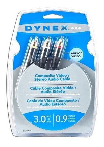 Cable De Vídeo Compuesto Dynex Dx-av060 De 3.0 Ft (m) A (m) 