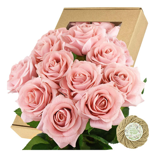 Rosas Falsas Flores De Boda Real Touch Silk Blush Pink ...