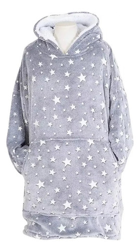 Saco Cobija Luminosa Capa De Felpa Estampado De Estrellas