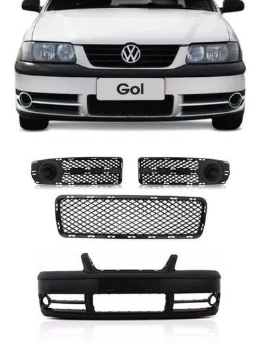 Kit Paragolpe + Grillas Volkswagen Gol 04/05