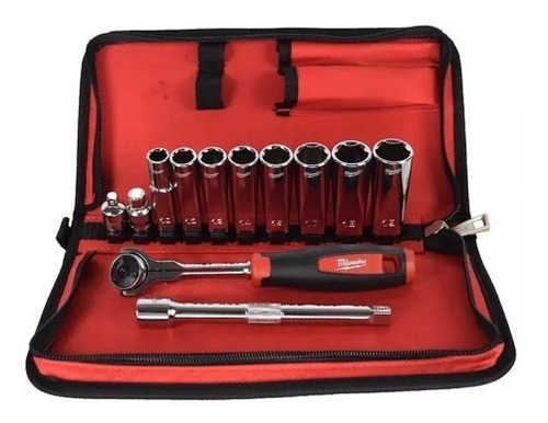 Juego De Dados Metricos 12 Pzs Mm 3/8 Milwaukee 48-22-9001