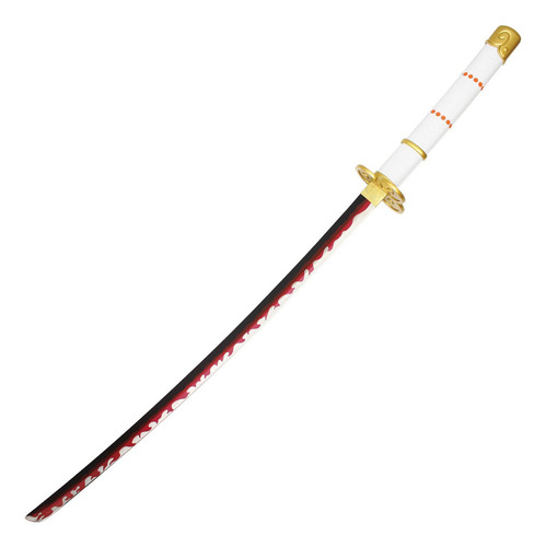 Katana Ameno Habakiri Blanca One Piece Espada Acero Con Base