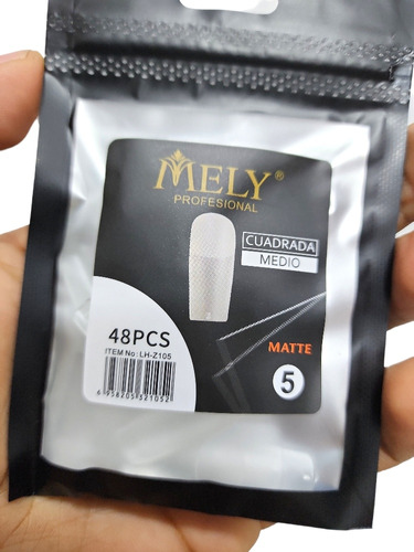 Tips Soft Gel Mely  Premiun Almendra-coffin-cuadrada Fcnails