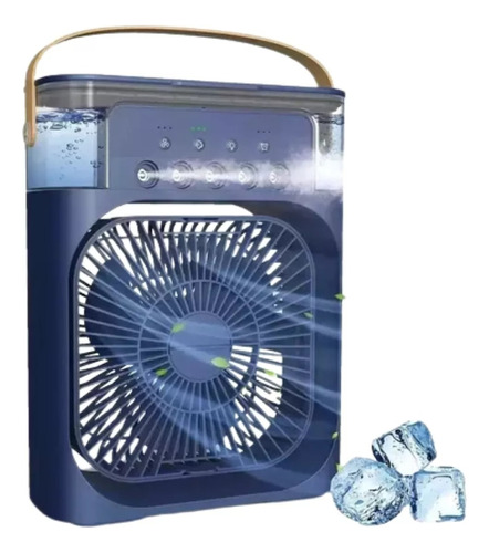 Mini Ar Condicionado Umidificador Ventilador Portátil Azul