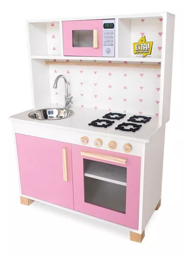 Kit Jogo De Cozinha Infantil Comidinha Microondas Batedeira