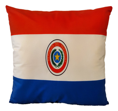 Cojín Almohada Felpa 45x45 Cm De La Bandera De Paraguay 