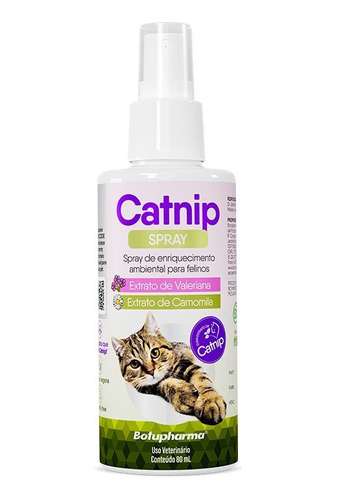 Catnip Spray Atrativo Para Gato Natural Botupharma 80 Ml