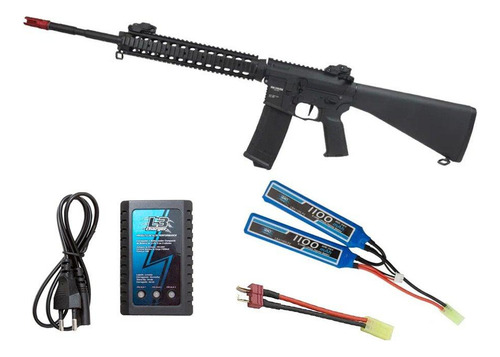 Rifle Airsoft Ar15 10 Dmr Plus + Carregador + Bateria