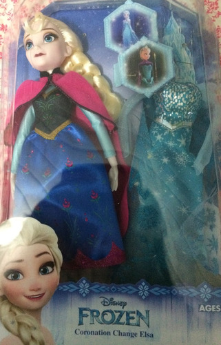 Muñeca Frozen Elsa Con Vestido Adicional