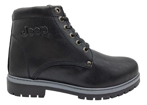 Bota Hombre Jeep J8 Nc250 Casual Urbana Piel Negro