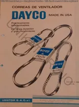 Comprar Antiguo Catálogo Dayco Correas Ventilador Auto Año 1983