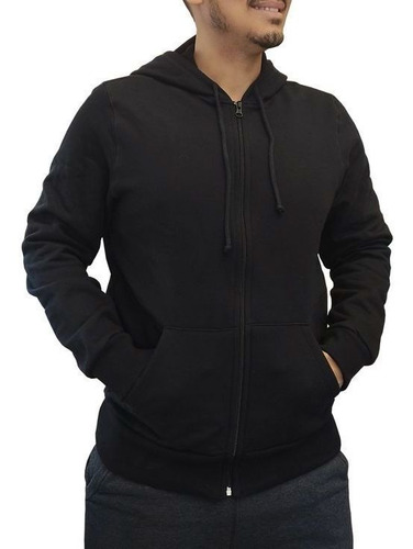 Jaqueta Hering Moletom Masculino Preto Canguru 04rjn1007s