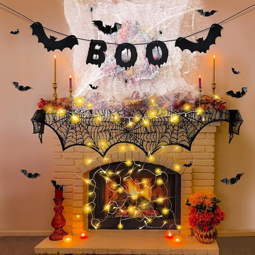 Decoraciones De Halloween Para Interiores Bufanda De Telarañ