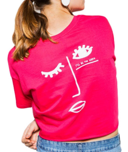 Remera Corta Ossira Original C/bordado Y Estampa.art022