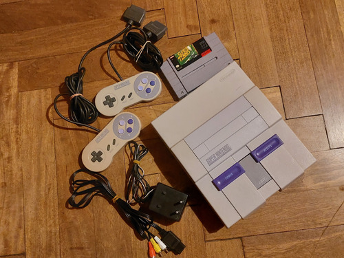 Snes Consola Super Nintendo Americana + 2 Joys + Juego Tenis