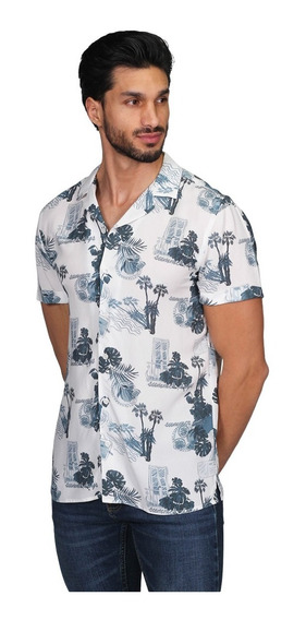 Gemijacka Camisa hawaiana de manga corta para hombre con estampado hawaiano para fiestas de carnaval 