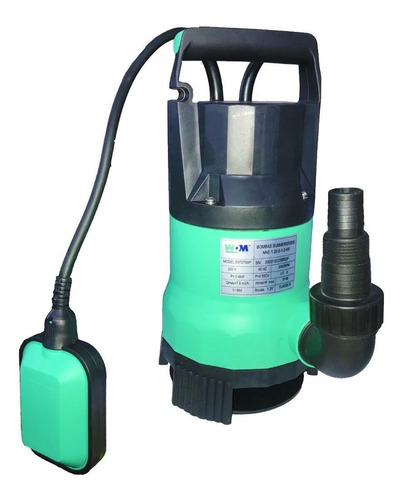 Bomba Dagua Submersivel Nne 1.0cv Wdm Monofásica Água Suja Cor Verde 220v