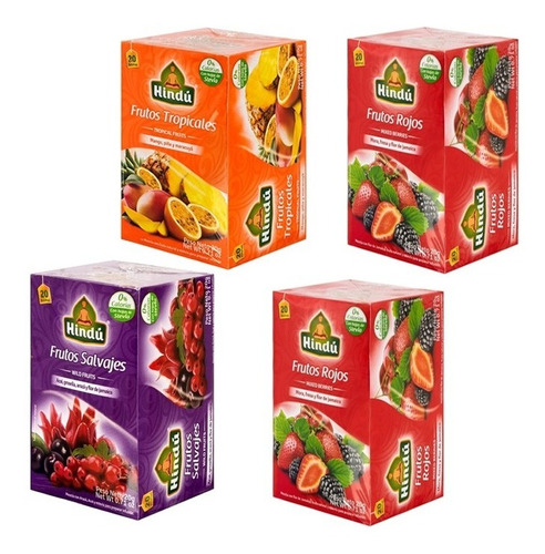 Te Hindu 4 Cajas X Bolsas Aromaticas Surtidas 