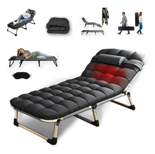 Cama Portátil Plegable De Reforzado Colchoneta 175 Cm