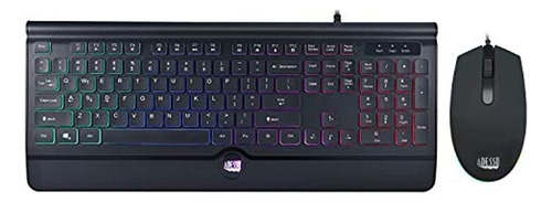 Combinación De Teclado Y Mouse Para Juegos Iluminados Adesso Color del teclado Black