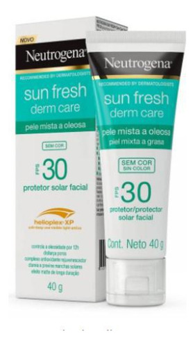 Protetor Solar Neutrogena Sun Fresh Derm Care Sem Cor Fps30