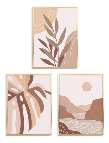 ~? Artbyhannah 3 Pack 12x16 Pulgadas Boho Wall Art Framed Ca