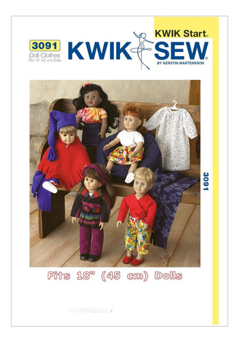 Mccall 's Patterns Kwik Sew Patron Costura Para Ropa Muñeca